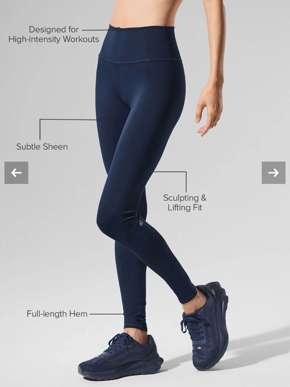 Alo Yoga Navy High-Waist Airlift Legging size Medium
